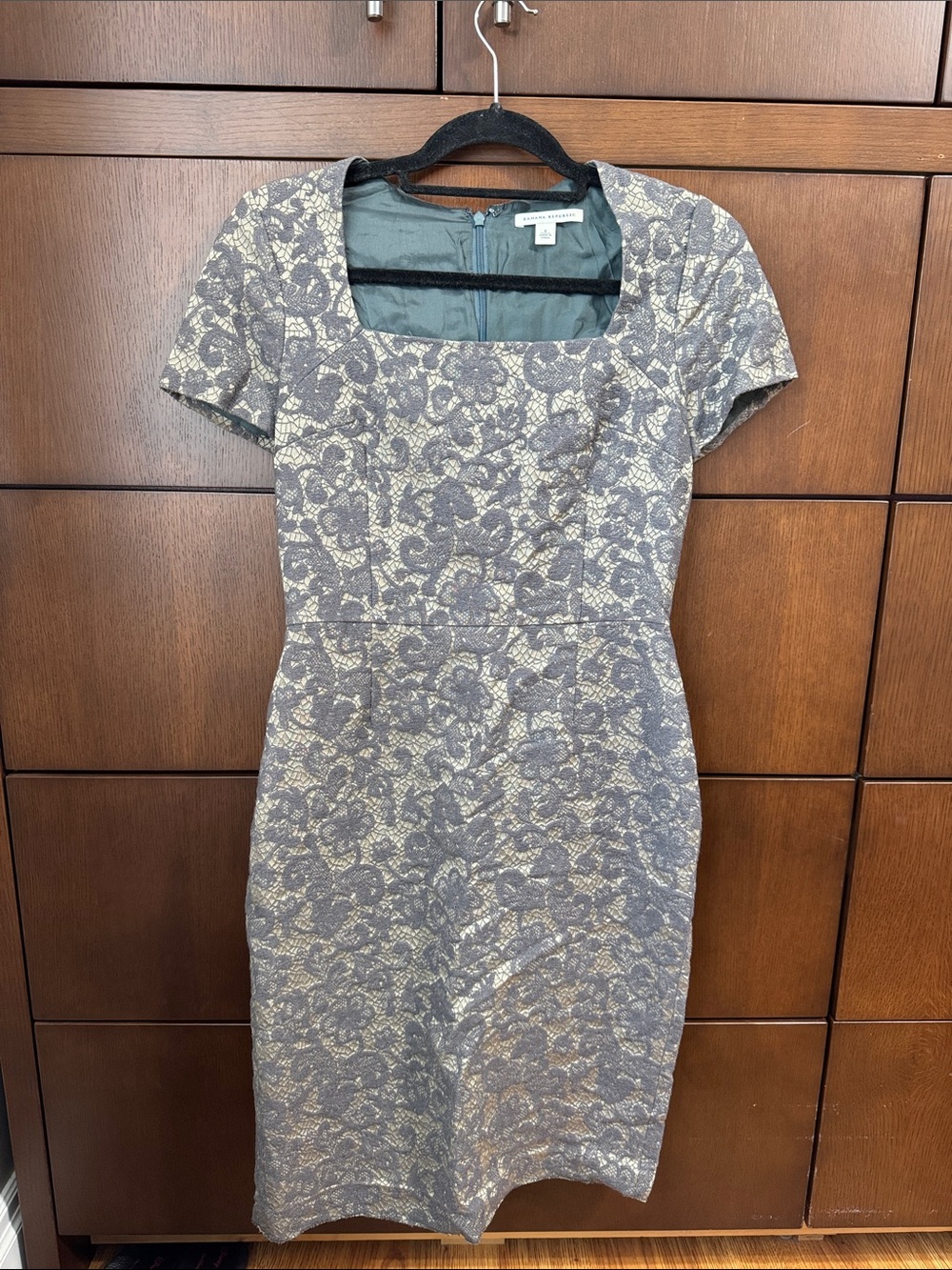 Banana Republic Gray Lace Dress
